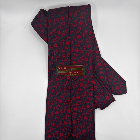 Bugatti Red and Black Patterned Tie - Picture 2 of 2